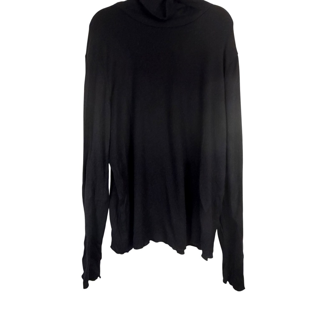 Zara Womens Black Turtleneck Long Sleeve Knit Top Size L